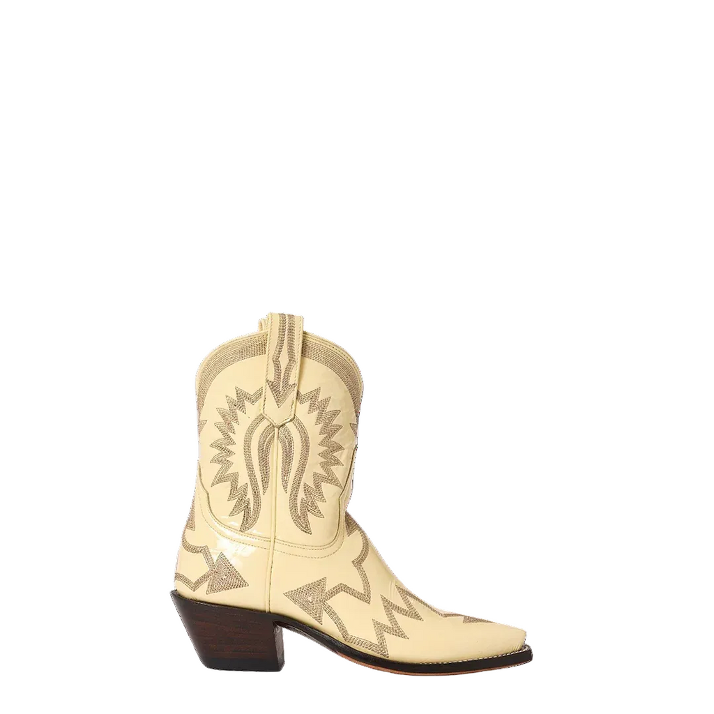 Glossy Embroidered Western Cowboy Boots